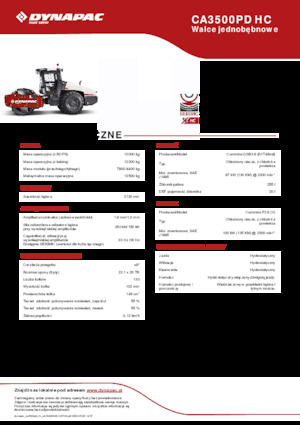 Enkele-trommelwals Dynapac CA3500PD HC