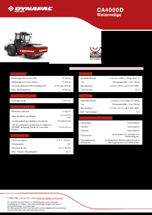 Enkele-trommelwals Dynapac CA4000D