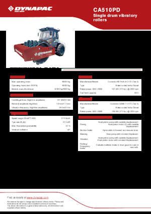 Enkele-trommelwals Dynapac CA510PD