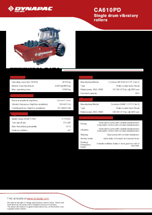 Enkele-trommelwals Dynapac CA610PD