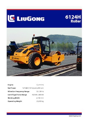Enkele-trommelwals Liugong 6124H 