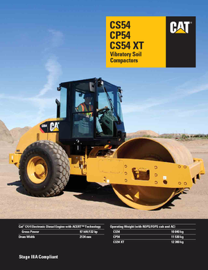 Enkele-trommelwals Caterpillar CS54