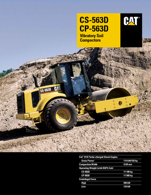 Enkele-trommelwals Caterpillar CS 563 D