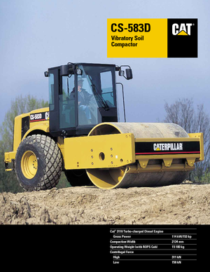 Enkele-trommelwals Caterpillar CS 583 D