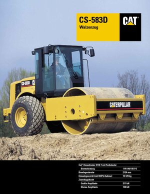 Enkele-trommelwals Caterpillar CS 583 D