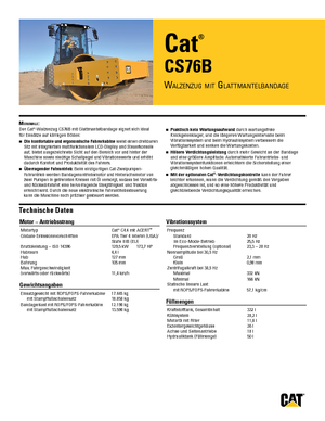 Enkele-trommelwals Caterpillar CS76B