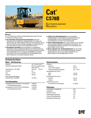 Enkele-trommelwals Caterpillar CS78B