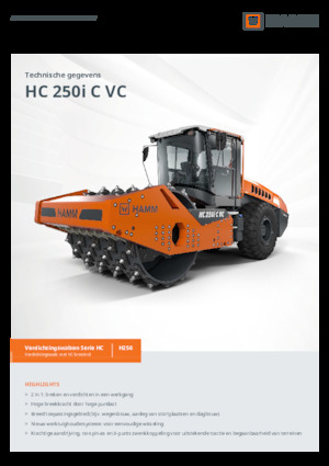 Enkele-trommelwals Hamm HC 250i C VC