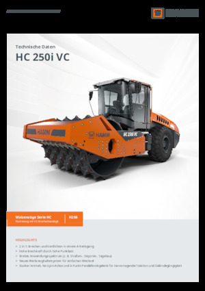 Enkele-trommelwals Hamm HC 250i VC