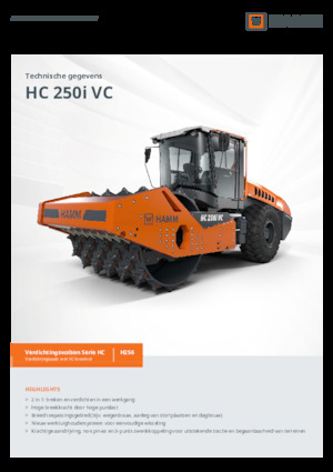 Enkele-trommelwals Hamm HC 250i VC