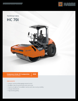 Enkele-trommelwals Hamm HC 70i