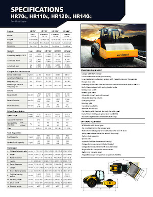 Enkele-trommelwals Hyundai HR70C