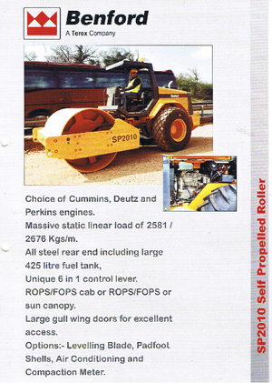 Enkele-trommelwals Benford SP 2010 D