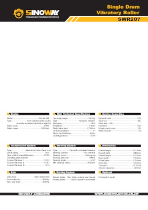 Enkele-trommelwals Sinoway SWR207 