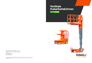 Enkele mast verticale hoogwerkers Dingli AMWP8-3100