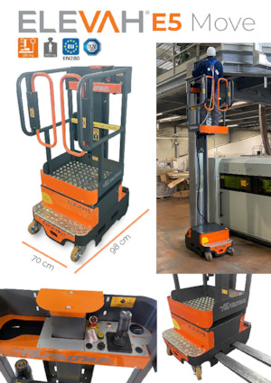 Enkele mast verticale hoogwerkers Faraone Elevah 5 Move 