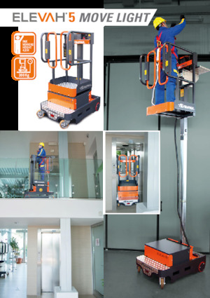 Enkele mast verticale hoogwerkers Faraone Elevah 5 Move Light 