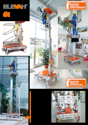 Enkele mast verticale hoogwerkers Faraone Elevah 61