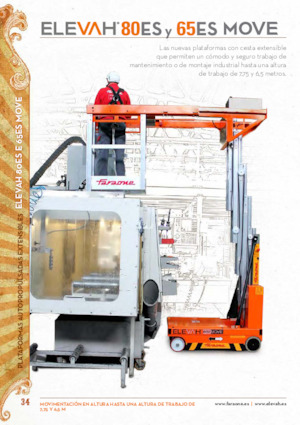 Enkele mast verticale hoogwerkers Faraone Elevah 80 ES Move 