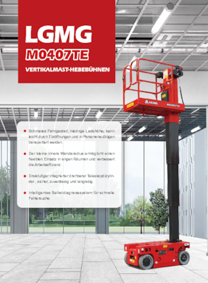 Enkele mast verticale hoogwerkers LGMG  M0407TE