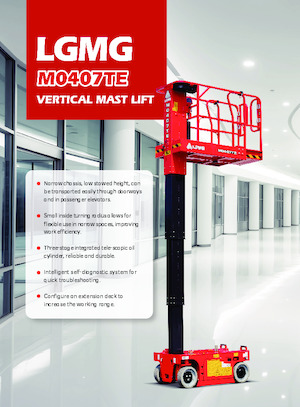 Enkele mast verticale hoogwerkers LGMG  M0407TE