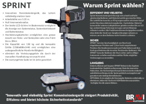 Enkele mast verticale hoogwerkers Bravi Sprint