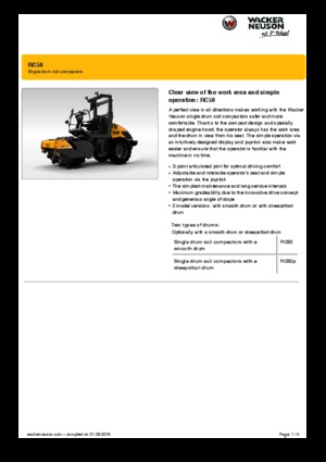 Enkele-trommelwals Wacker Neuson RC50P