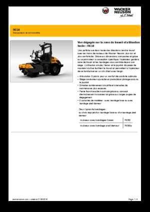 Enkele-trommelwals Wacker Neuson RC50P