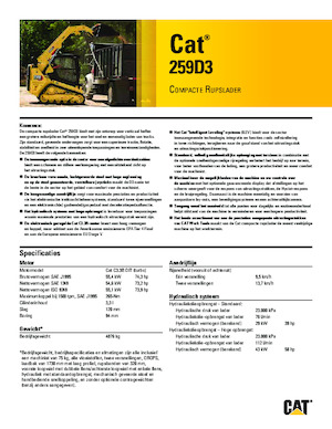 Schrankladers Caterpillar 259D Serie 3 Deltalader
