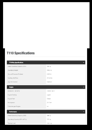 Schrankladers Bobcat T110