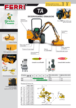 Zomeronderhoudsapparatuur/Hellingmaaiers Ferri TA 26