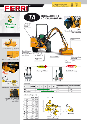 Zomeronderhoudsapparatuur/Hellingmaaiers Ferri TA 26