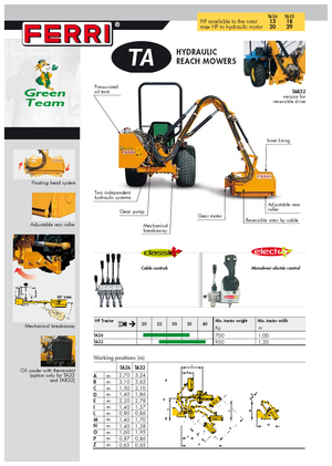 Zomeronderhoudsapparatuur/Hellingmaaiers Ferri TA 26