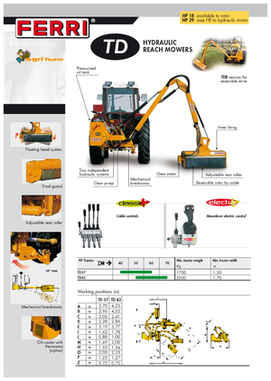 Zomeronderhoudsapparatuur/Hellingmaaiers Ferri TD 42