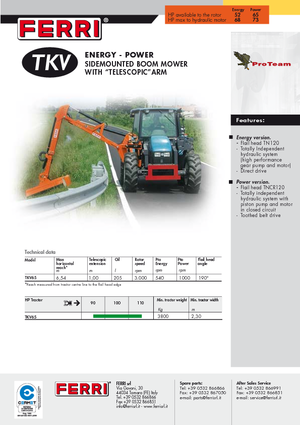 Zomeronderhoudsapparatuur/Hellingmaaiers Ferri TKV 65