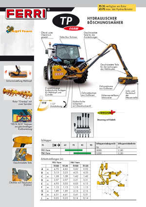 Zomeronderhoudsapparatuur/Hellingmaaiers Ferri TP 51 Plus