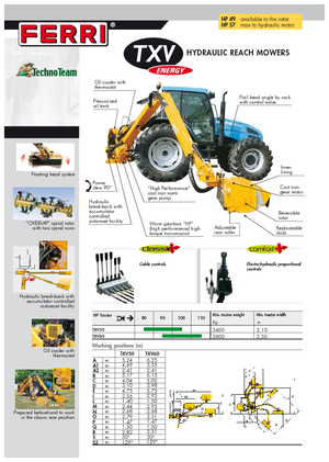 Zomeronderhoudsapparatuur/Hellingmaaiers Ferri TXV 60