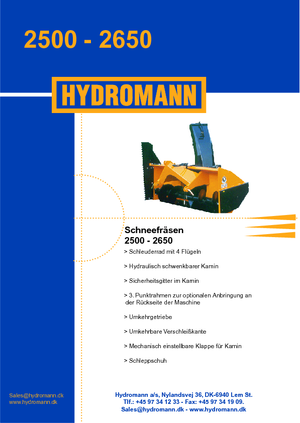 Sneeuwfrezen Hydromann 2500