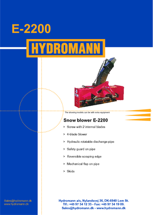 Sneeuwfrezen Hydromann E 2200