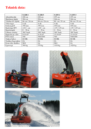 Sneeuwfrezen Fransgard S 220-3