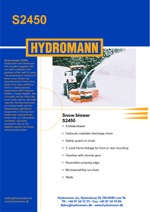 Sneeuwfrezen Hydromann S 2450