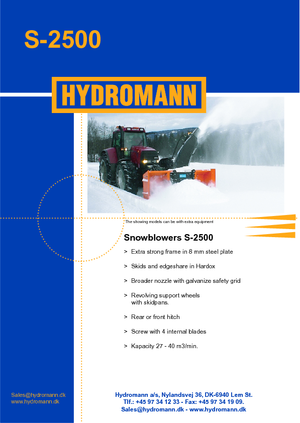 Sneeuwfrezen Hydromann S 2500
