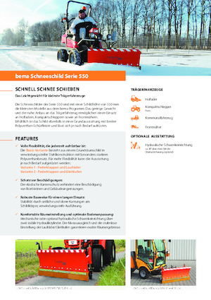 Sneeuwploegen, lichte modellen Bema 550/1800