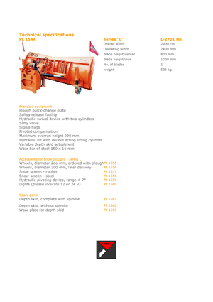 Sneeuwploegen, lichte modellen Hydrac L 2701 HS