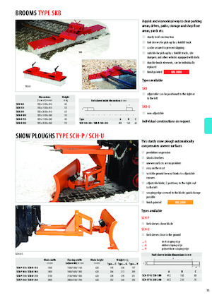 Sneeuwploegen, lichte modellen Bauer SCH-P 240