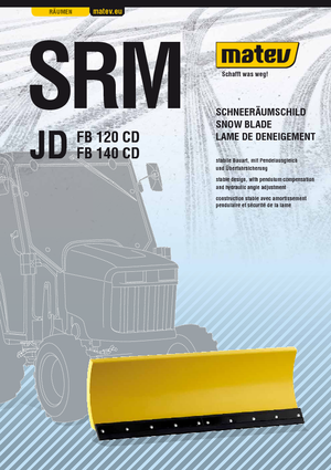 Sneeuwploegen, lichte modellen Matev SRM-FB 140 CD JD