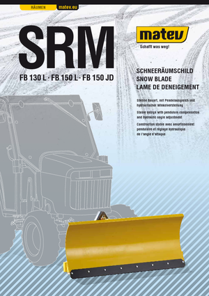 Sneeuwploegen, lichte modellen Matev SRM-FB 130 L