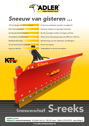 Sneeuwploegen met veerkleppen Adler S 300