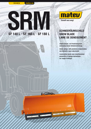 Sneeuwploegen met veerkleppen Matev SRM-SF 160 L