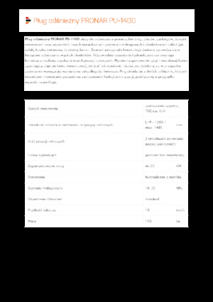 Sneeuwploegen met draaikleppen Pronar PU 1400